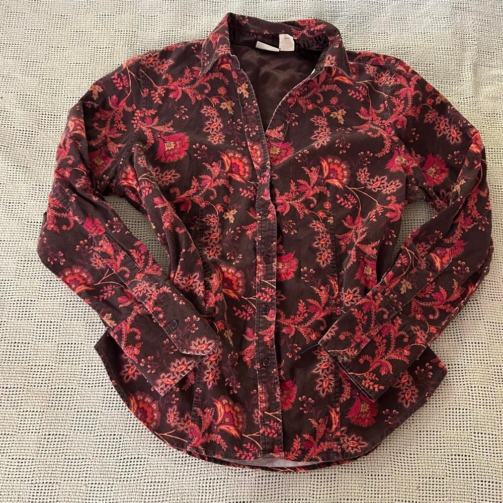 Vintage Grandma Core Gilmore Girls Style floral button up St. John's Bay